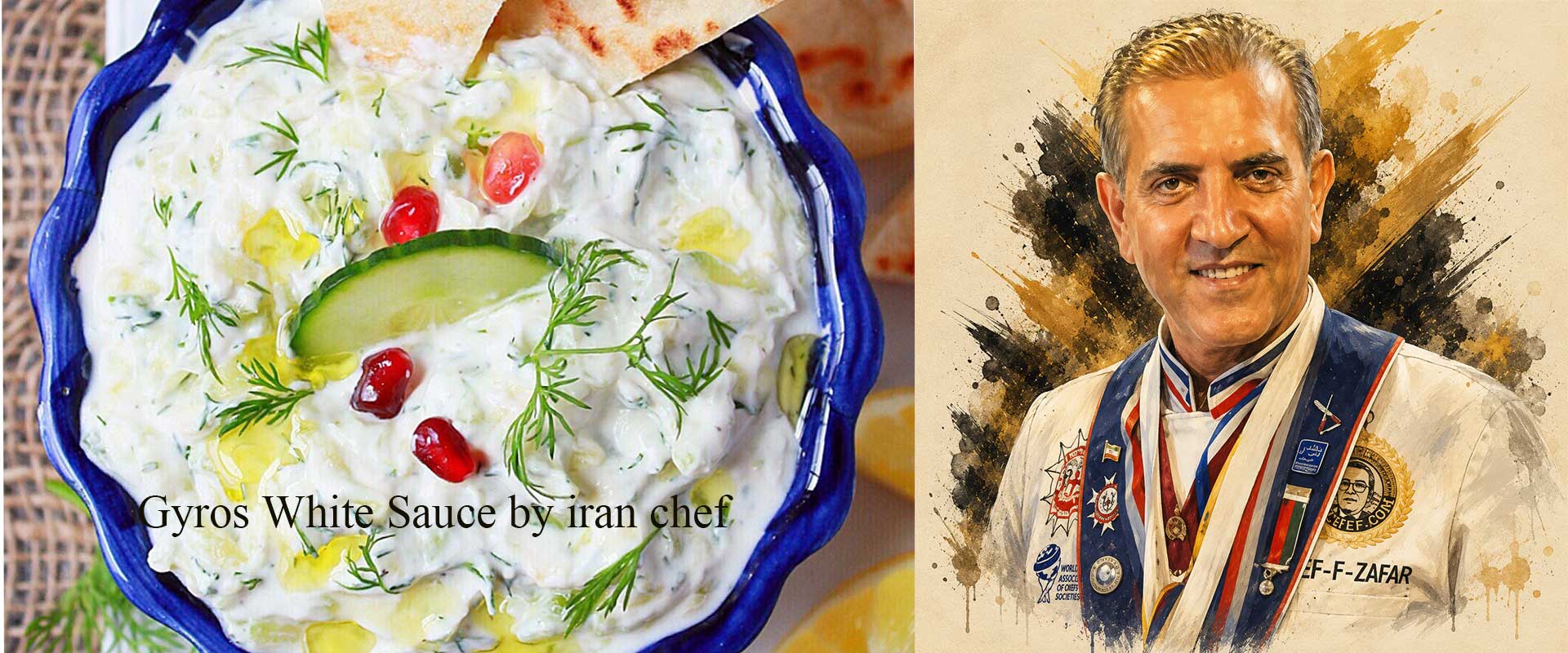 طرز تهیه سس سفید ژیروس (Gyros White Sauce)دانشنامه ایران شف